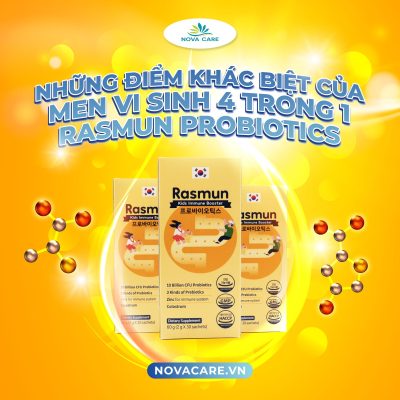 NHỮNG ĐIỂM KHÁC BIỆT CỦA MEN VI SINH 4 TRONG 1 RASMUN PROBIOTICS