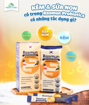 KẼM VÀ SỮA NON CÓ TRONG RASMUN PROBIOTICS CÓ GIÁ TRỊ GÌ?